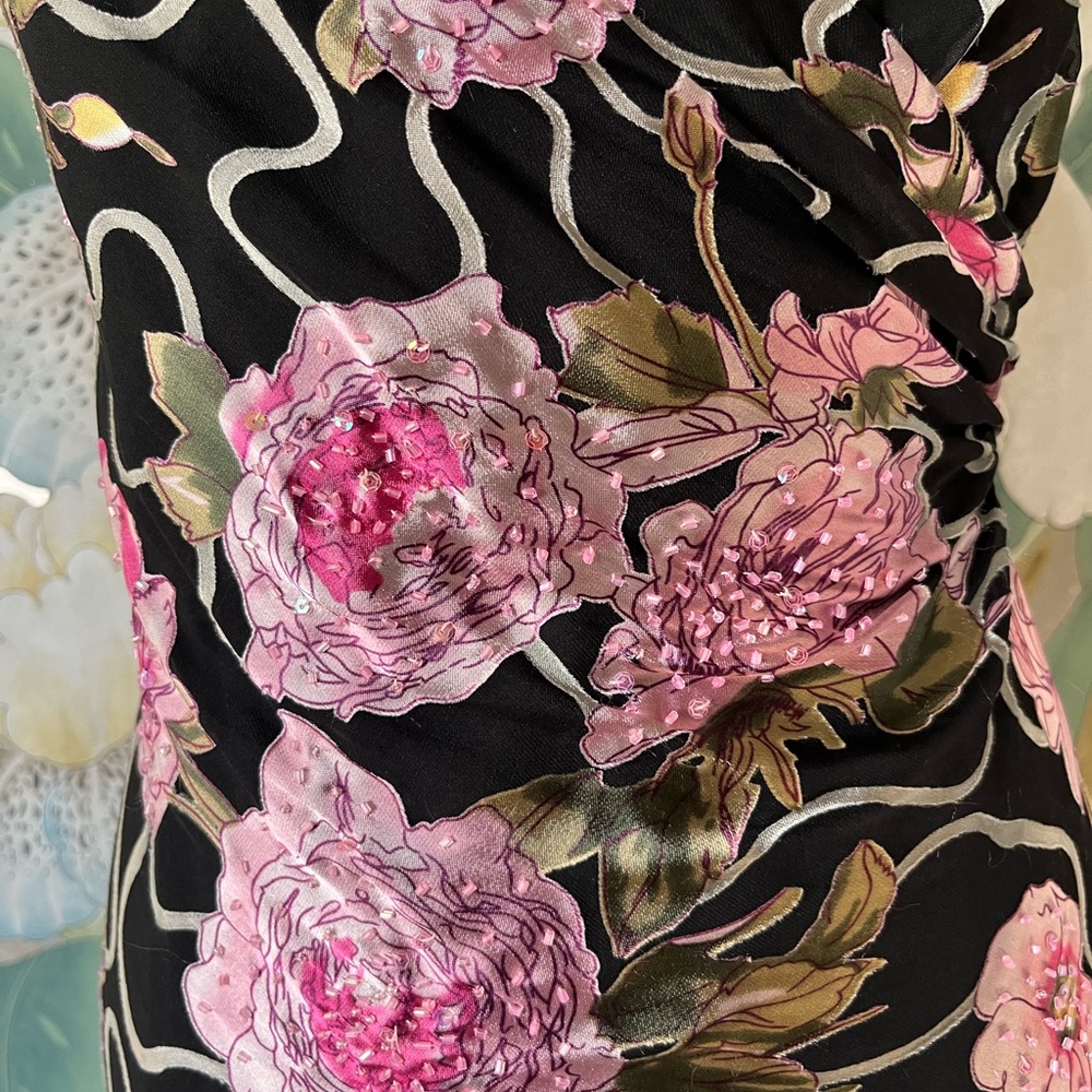 Floral Black and Pink Dress - Picture 4 of 4